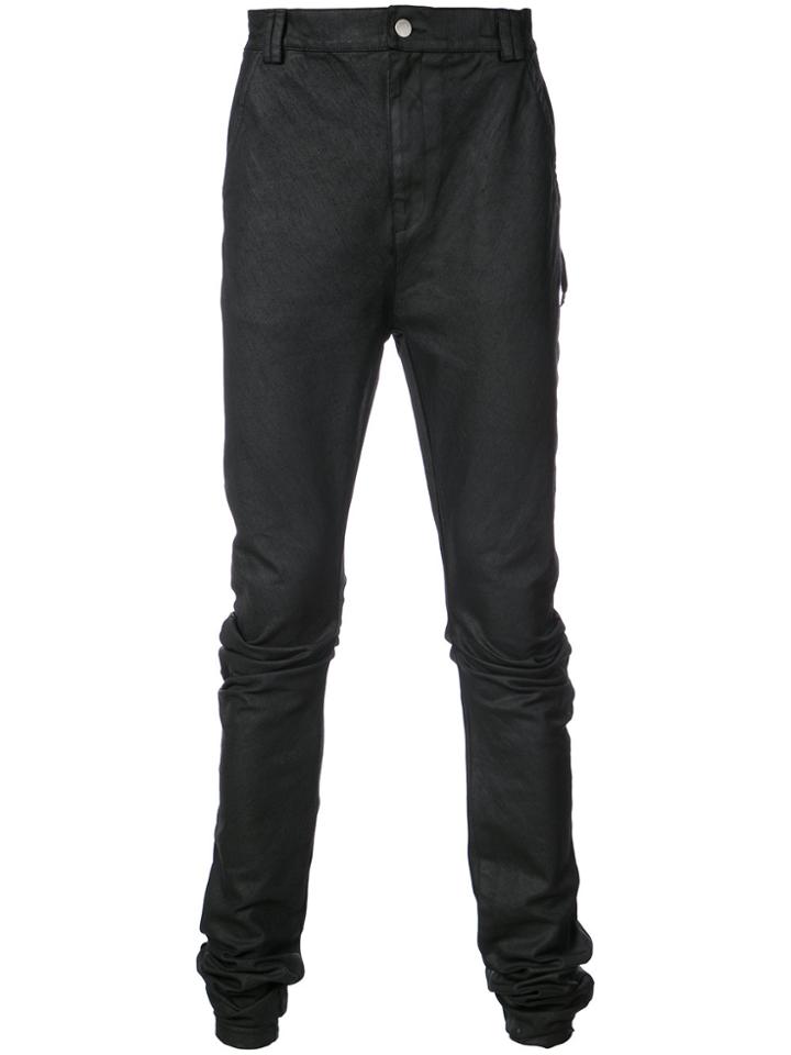 Army Of Me Cropped Raw Edged Trousers - Black