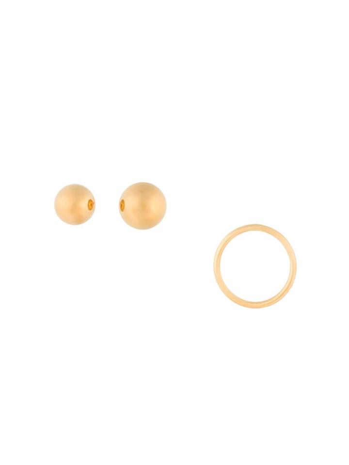 Jil Sander Sphere Earrings - Metallic