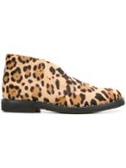 Valentino Valentino Garavani Leopard Print Ankle Boots - Nude &