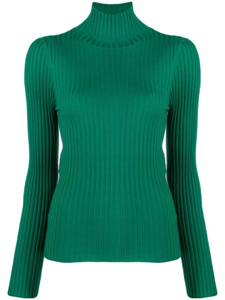 Plan C Polo Neck Sweater - Green
