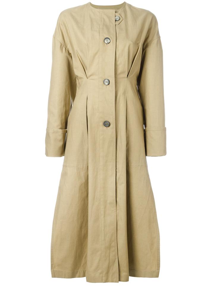 Isabel Marant Slater Trench Coat, Women's, Size: 38, Nude/neutrals, Cotton/linen/flax