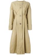 Isabel Marant Slater Trench Coat, Women's, Size: 38, Nude/neutrals, Cotton/linen/flax