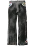 Avant Toi Embroidered Cropped Trousers - Black