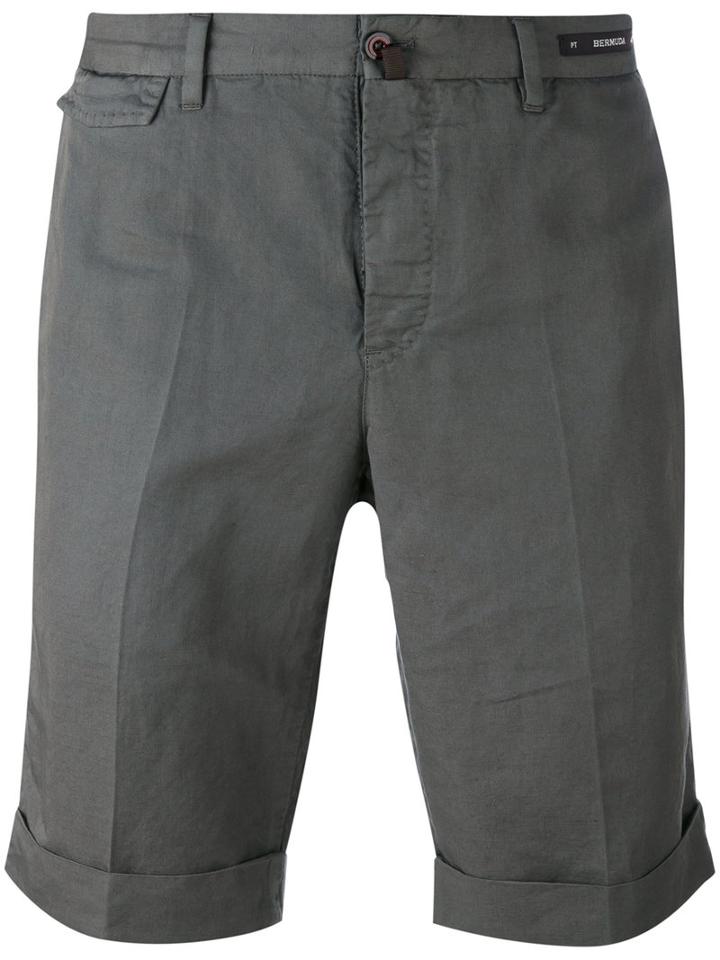 Pt01 - Chino Shorts - Men - Cotton/linen/flax - 50, Grey, Cotton/linen/flax