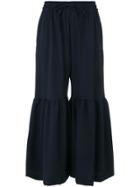See By Chloé Flared Cropped Trousers - Blue