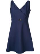Valentino V Belt Dress - Blue