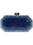 Marchesa Marbeled Box Clutch Bag - Blue