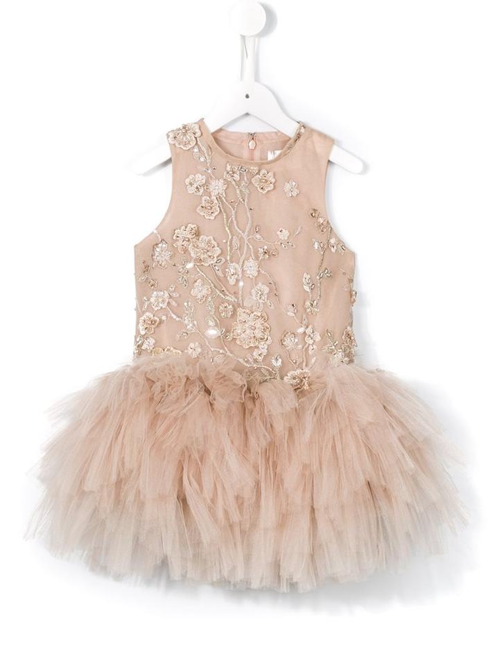 Mischka Aoki 'after The Dawn' Dress, Girl's, Size: 6 Yrs, Nude/neutrals
