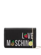Love Moschino Appliqué Clutch Bag - Black