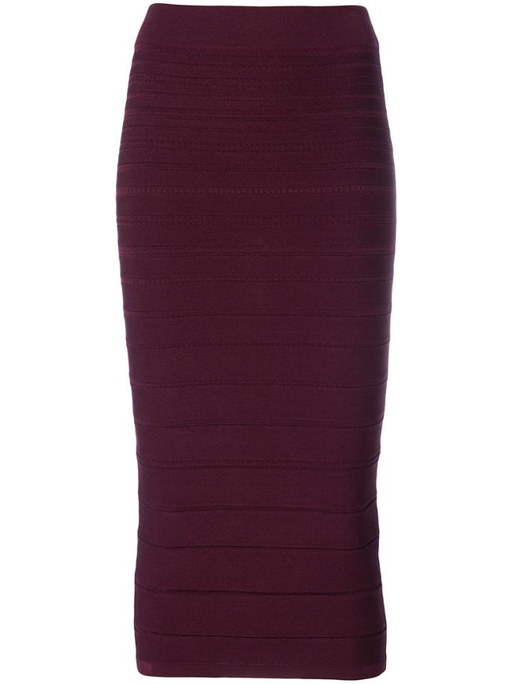 Cushnie Et Ochs Textured Pencil Skirt - Pink & Purple