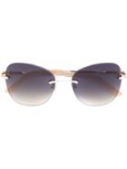 Cartier 'trinity' Sunglasses, Women's, Nude/neutrals, Acetate/gold/metal