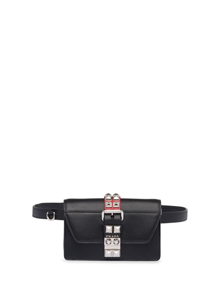Prada Elektra Leather Belt Bag - Black