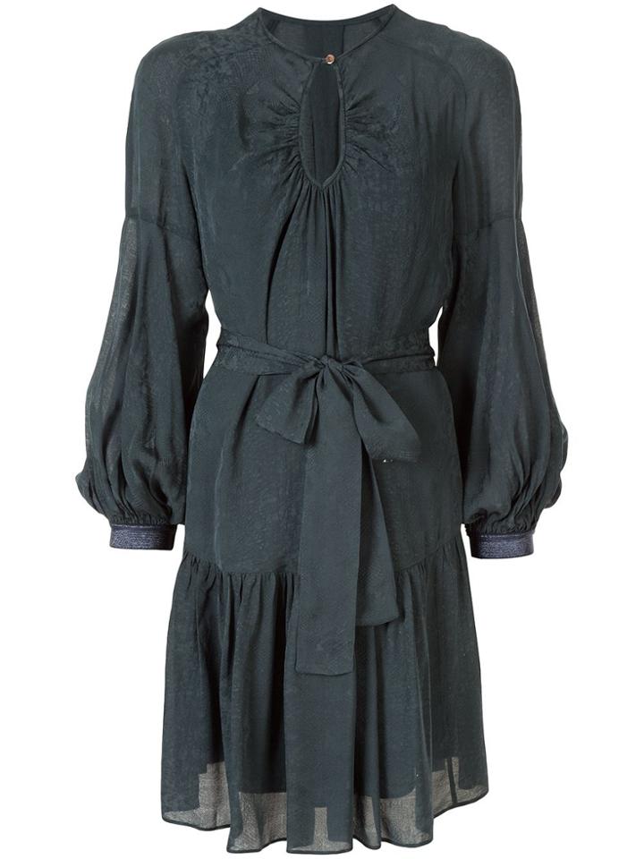 Ginger & Smart Panacea Snakeskin-effect Dress - Blue