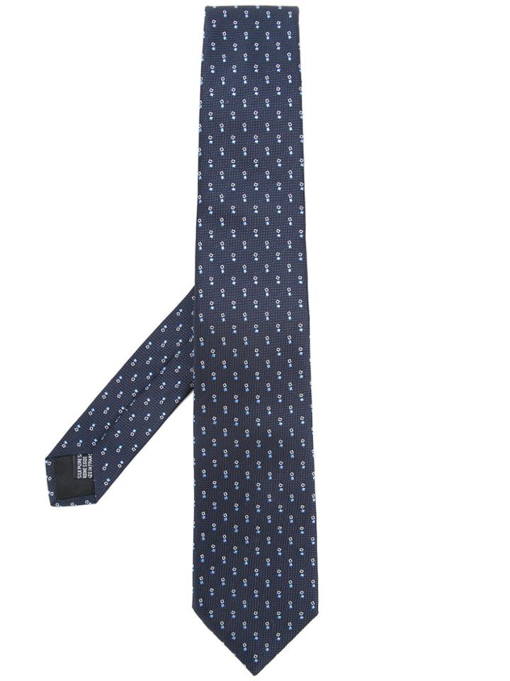 Cerruti 1881 Geometric Pattern Tie - Blue
