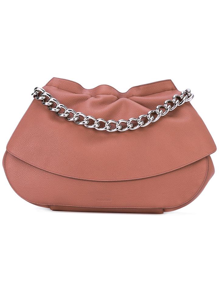 Jil Sander - 'ridge' Shoulder Bag - Women - Leather - One Size, Women's, Pink/purple, Leather