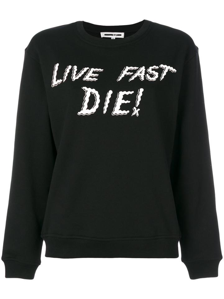 Mcq Alexander Mcqueen Live Fast Die Sweatshirt - Black