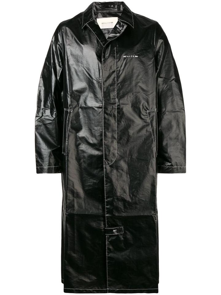 1017 Alyx 9sm Metallic Trench Coat - Black