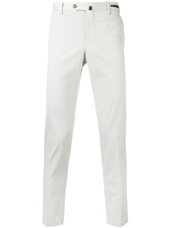 Pt01 - Classic Chinos - Men - Cotton/spandex/elastane - 52, Grey, Cotton/spandex/elastane