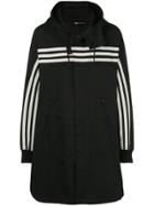 Y-3 Gabardine Hooded Coat - Black