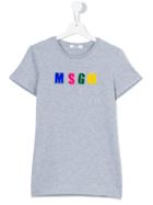 Msgm Kids - Logo Print T-shirt - Kids - Cotton - 14 Yrs, Girl's, Grey