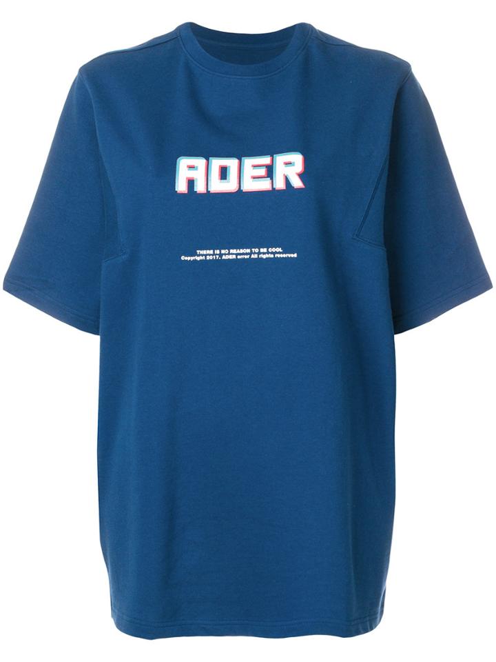 Ader Printed Logo T-shirt - Blue