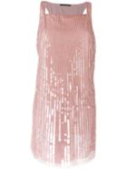 Alberta Ferretti Short Sequined Dress - Pink & Purple