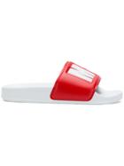 Msgm Branded Sliders - Red
