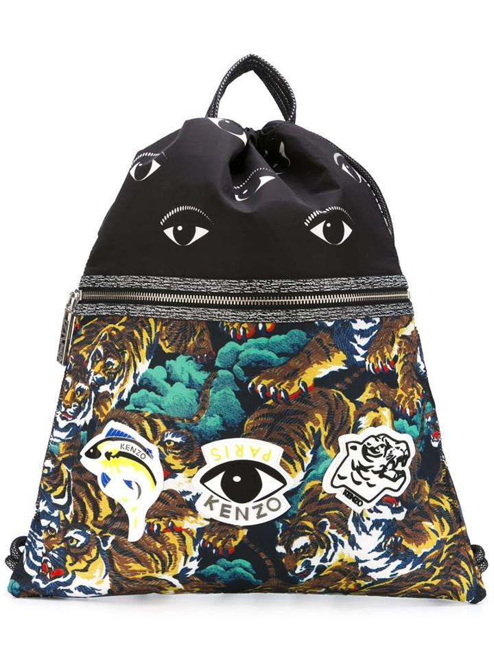 Kenzo Multi Logo Drawstring Backpack