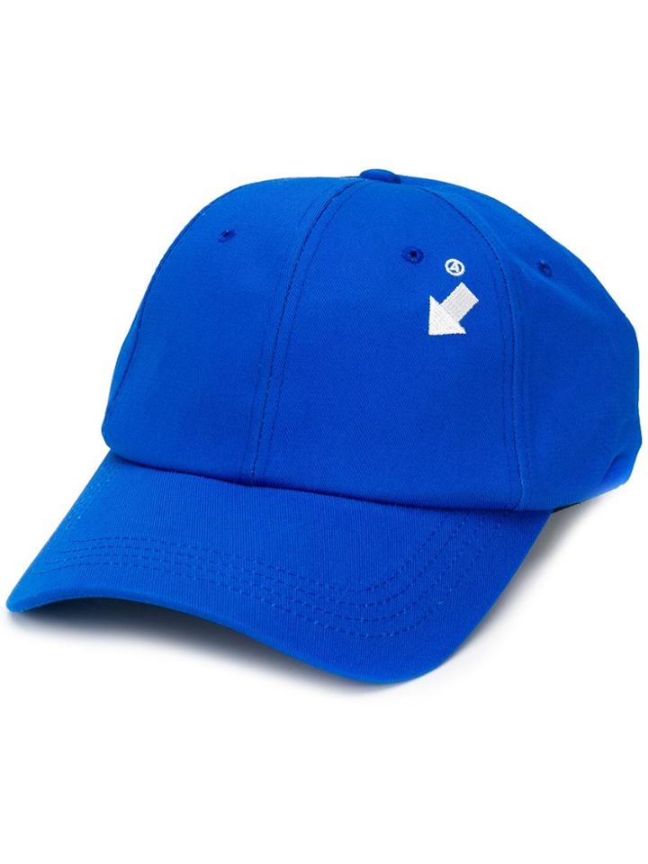 Ader Error Embroidered Arrow Baseball Cap - Blue