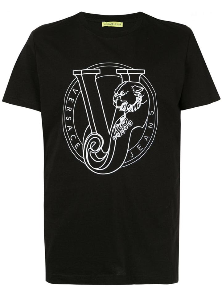 Versace Jeans Classic Vj Circle Print T-shirt - Black