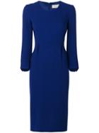 Goat - Electra Pencil Dress - Women - Polyester/acetate/wool - 8, Blue, Polyester/acetate/wool