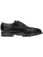 Officine Creative Embroidered Derby Shoes - Black