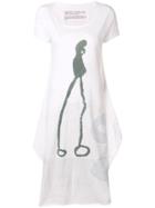 Rundholz Black Label Asymmetric Printed T-shirt Dress - White