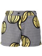 Okun - Patrice Melon Print Swim Shorts - Men - Polyester - Xl, Black, Polyester