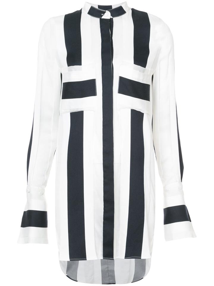 Adam Lippes Striped Long-line Shirt - White
