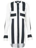Adam Lippes Striped Long-line Shirt - White