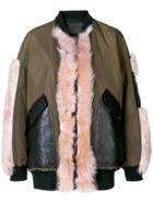Drome Faux-fur Appliqué Jacket - Green