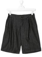 Paolo Pecora Kids Classic Pleated Shorts - Black