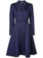 Badgley Mischka Double Breasted Midi Dress - Blue