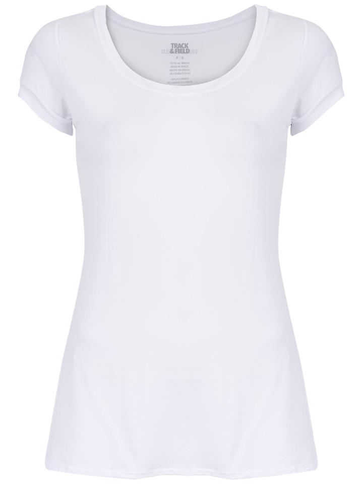 Track & Field Round Neck T-shirt - White