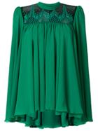 Philosophy Di Lorenzo Serafini Embroidered Gathered Blouse - Green