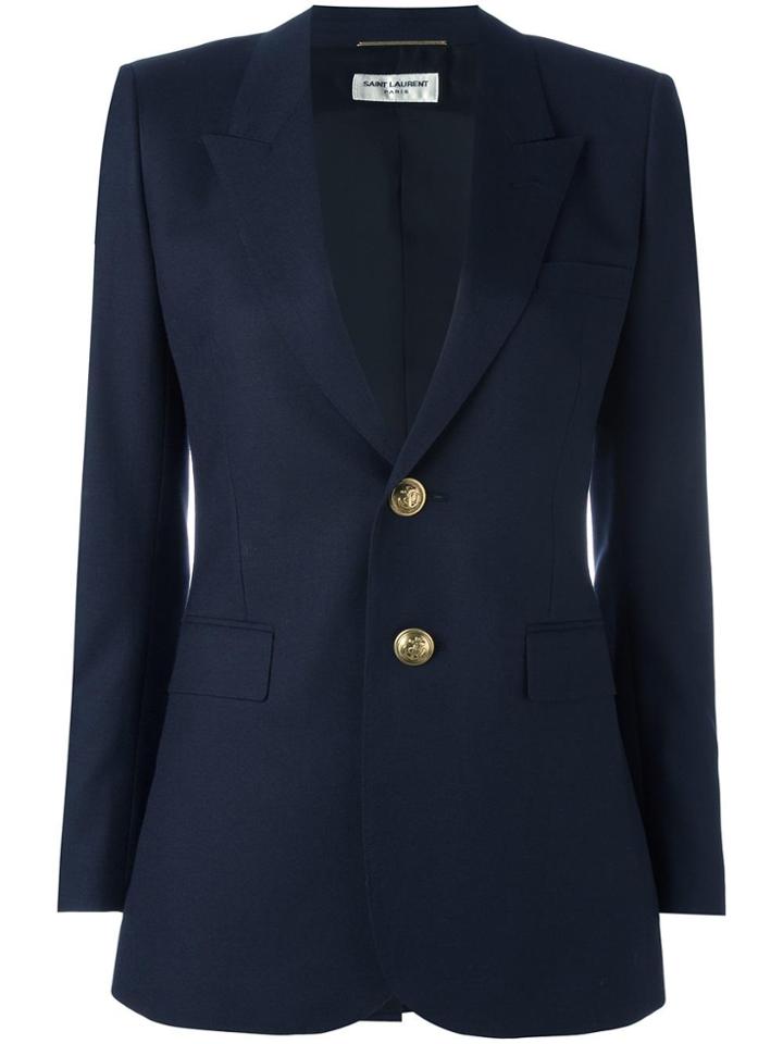 Saint Laurent Two Button Blazer - Blue