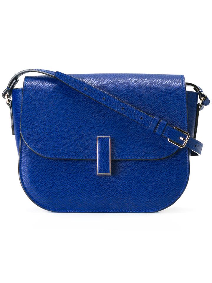 Valextra Iside Shoulder Bag, Women's, Blue, Leather