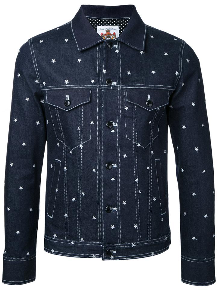 Education From Youngmachines Stars Print Denim Jacket - Blue