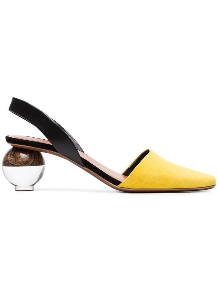 Neous Yellow Lancastrella 50 Suede Pumps - Yellow & Orange