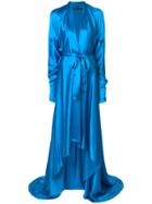 Francesco Paolo Salerno Belted Hi-low Gown - Blue