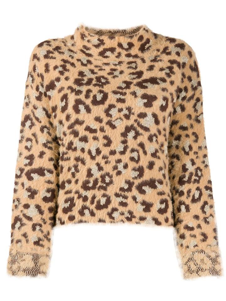 Twin-set Leopard Print Jumper - Neutrals