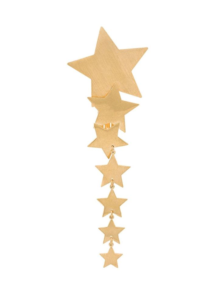 Saint Laurent Star Drop Earring - Gold