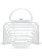 Cult Gaia Marble Effect Clutch - White