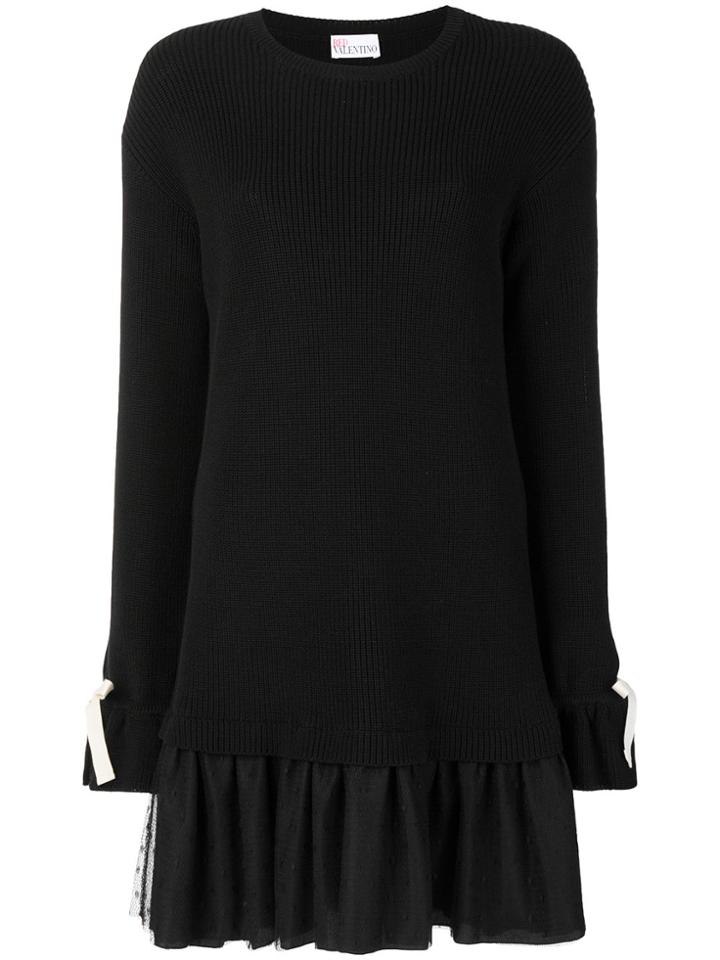 Red Valentino Layered Jumper Dress - Black